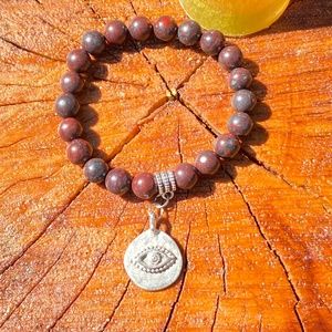 Stunning Elegance: Handmade Beaded 8MM Jasper Bracelet